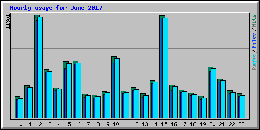 Hourly usage for June 2017