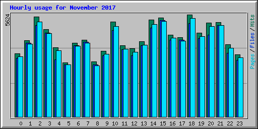 Hourly usage for November 2017